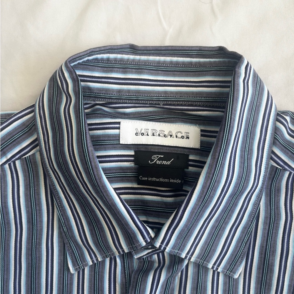 Versace Men's Multicolor Striped Shirt